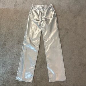 Silver Straight Leg Pants